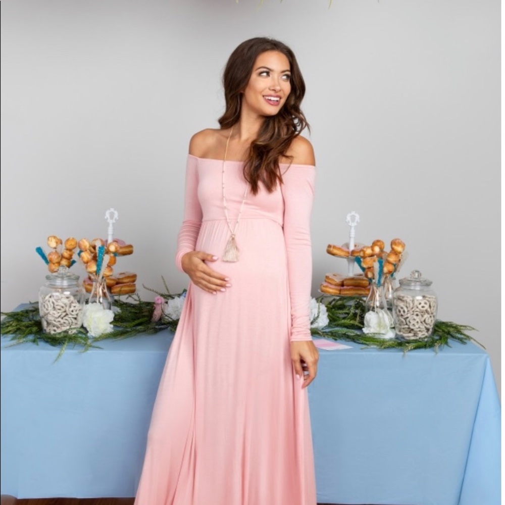 Maternity off the shoulder dress